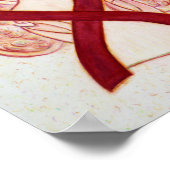 ブルゴーニュ認識度リボンエンジェルポスターアートプリント ポスター (角)