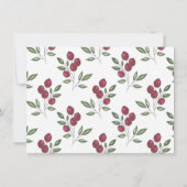 ブルゴーニュ赤い果実のパターン サンキューカード (裏面)