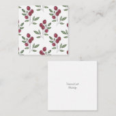 ブルゴーニュ赤い果実のパターン ノートカード (正面/裏面)