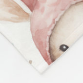 ブルゴーニュ赤い白いバンニ フリースブランケット (角)