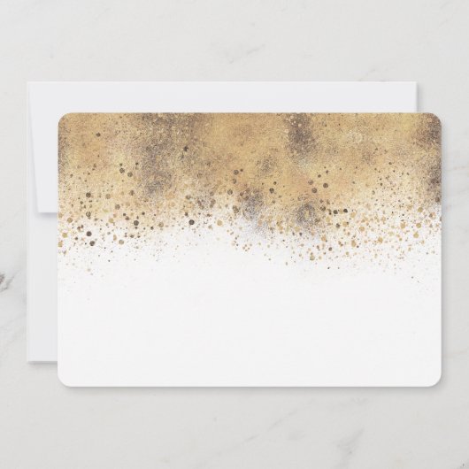 ブルゴーニュ赤い花と金ゴールド卒業パーティー 招待状 (裏面)