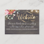ブルゴーニュ赤い花素朴秋の結婚式Webサイト 名刺 (正面)