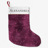 ブルゴーニュ赤い輝き スモールクリスマスストッキング (正面)