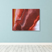 ブルゴーニュ赤さび渦巻き液体大理石アート キャンバスプリント (インサイチュ (ウッドフロア))