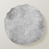 ブルゴーニュ赤と銀の輝き ラウンドクッション (裏面)