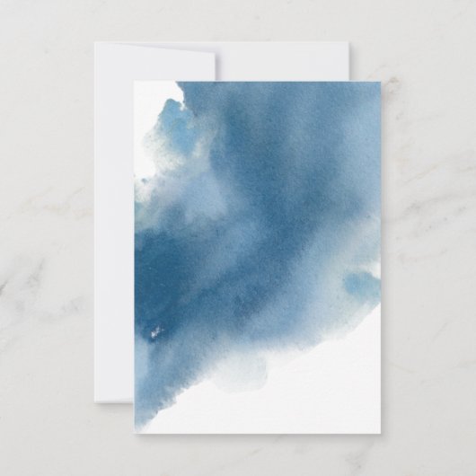 ブルゴーニュ赤と青のフローラと水色 出欠カード (裏面)