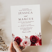 ブルゴーニュ赤のエレガンス：赤結婚バラ