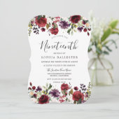 ブルゴーニュ赤の植物学19th誕生日パーティー 招待状 (スタンド正面)