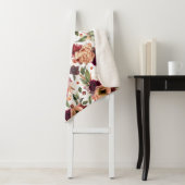 ブルゴーニュ赤オレンジ色の花秋パターン植物学 シェルパブランケット (インサイチュ)