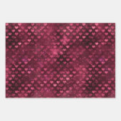 ブルゴーニュ赤キス唇 ラッピングペーパーシート (正面2)