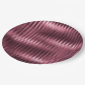 ブルゴーニュ赤グリジーストライプ ペーパープレート (アングル)