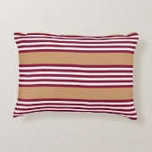 ブルゴーニュ赤ストライプ五つ模様 アクセントクッション (裏面)