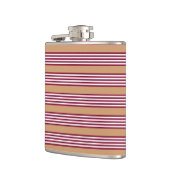 ブルゴーニュ赤ストライプ五つ模様 フラスク (左)