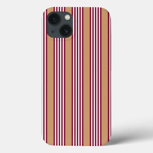ブルゴーニュ赤ストライプ五つ模様 Case-Mate iPhoneケース (裏面)