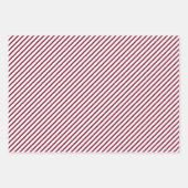 ブルゴーニュ赤ストライプ紙模様包み紙 ラッピングペーパーシート (正面3)