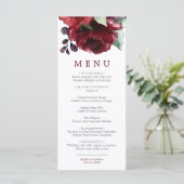 ブルゴーニュ赤バラ花結婚のメニュー メニュー (スタンド正面)