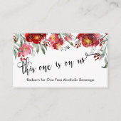 ブルゴーニュ赤フローラドリンクチケットエンクロージャ エンクロージャーカード (正面)