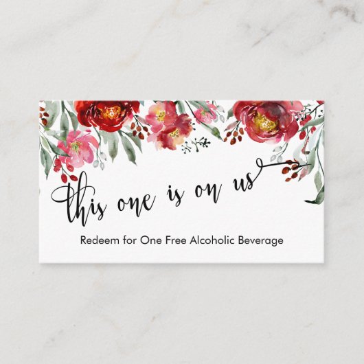 ブルゴーニュ赤フローラドリンクチケットエンクロージャ エンクロージャーカード (正面)