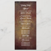 ブルゴーニュ赤フローラランタン灯結婚式 プログラム (裏面)