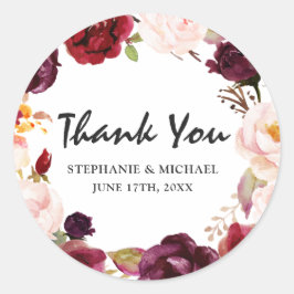 ブルゴーニュ赤フローラ素朴ボホサンキュー ラウンドシール