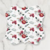 ブルゴーニュ赤フローラ結婚の感謝 フェイバータグ (裏面)