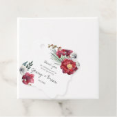 ブルゴーニュ赤フローラ結婚の感謝 フェイバータグ (インサイチュ)