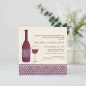 ブルゴーニュ赤ワインが試食結婚のリハーサルディナー 招待状 (スタンド正面)