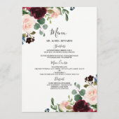 ブルゴーニュ赤ワイン水カラーフローラすべての行事 メニュー (正面)