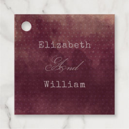 ブルゴーニュ赤ワイン水カラー秋結婚秋 フェイバータグ