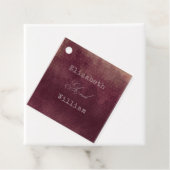 ブルゴーニュ赤ワイン水カラー秋結婚秋 フェイバータグ (インサイチュ)