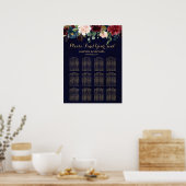 ブルゴーニュ赤海軍フローラボ素朴ホ座席表 ポスター (キッチン)