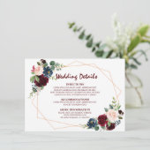 ブルゴーニュ赤海軍フローラ幾何学結婚詳細 エンクロージャーカード (スタンド正面)