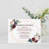 ブルゴーニュ赤海軍フローラ幾何学結婚詳細 エンクロージャーカード (スタンド正面)