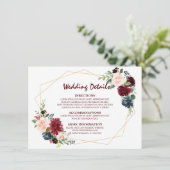 ブルゴーニュ赤海軍フローラ幾何学結婚詳細 エンクロージャーカード (スタンド正面)