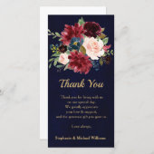 ブルゴーニュ赤海軍フローラ素朴ボホサンキュー サンキューカード (正面/裏面)