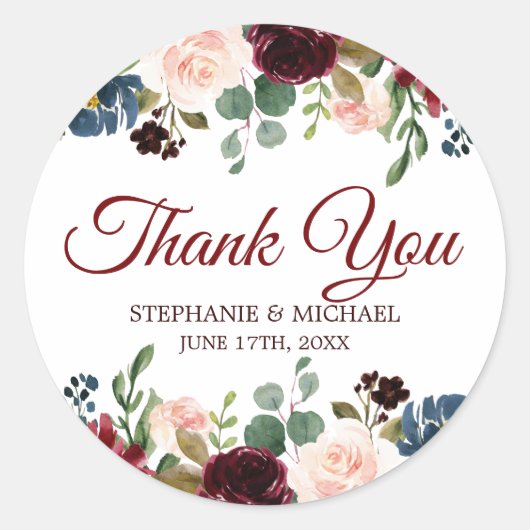 ブルゴーニュ赤海軍フローラ素朴ボホサンキュー ラウンドシール (正面)