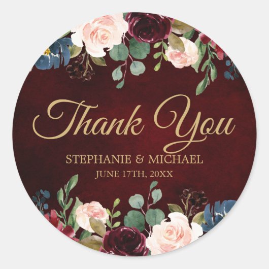 ブルゴーニュ赤海軍フローラ素朴ボホサンキュー ラウンドシール (正面)