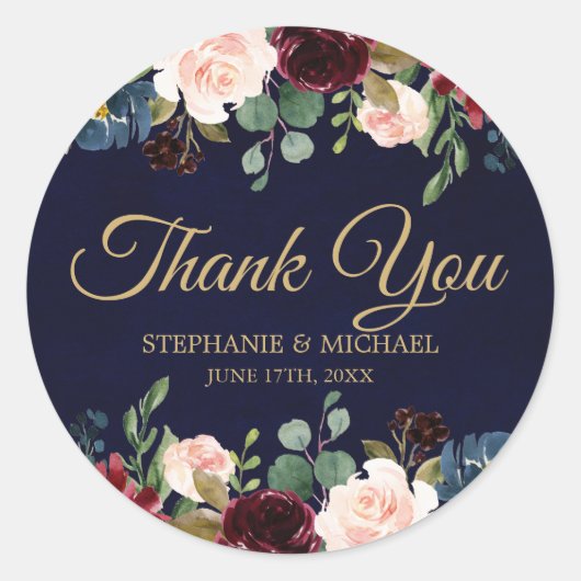 ブルゴーニュ赤海軍フローラ素朴ボホサンキュー ラウンドシール (正面)