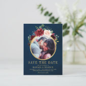 ブルゴーニュ赤海軍フローラ素朴ボホ日付を保存 案内ポストカード (スタンド正面)