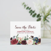 ブルゴーニュ赤海軍フローラ素朴ボホ日付を保存 案内ポストカード (スタンド正面)