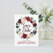 ブルゴーニュ赤海軍フローラ素朴ボホ日付を保存 案内ポストカード (スタンド正面)