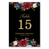 ブルゴーニュ赤海軍フローラ素朴ボーホテーブル番号 テーブルナンバー (正面)