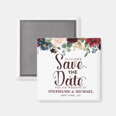 ブルゴーニュ赤海軍フローラ素朴ボーホデート マグネット (正面/裏面)