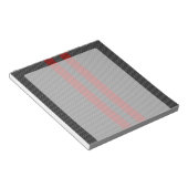 ブルゴーニュ赤炭素繊維スタイルストライプ ノートパッド (アングル)