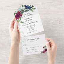 ブルゴーニュ赤白青フローラ結婚クリスチャン