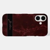 ブルゴーニュ赤磨き大理石名入り Case-Mate iPhoneケース (裏面 (横))