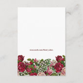 ブルゴーニュ赤素朴バラガーランドカントリーウェディング エンクロージャーカード (裏面)