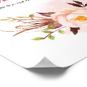 ブルゴーニュ赤素朴フローラボ結婚ホ徴候 ポスター (角)