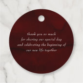 ブルゴーニュ赤結婚花ありがとう フェイバータグ (裏面)