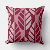 ブルゴーニュ赤葉い模様 クッション (正面)